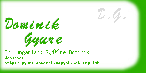 dominik gyure business card